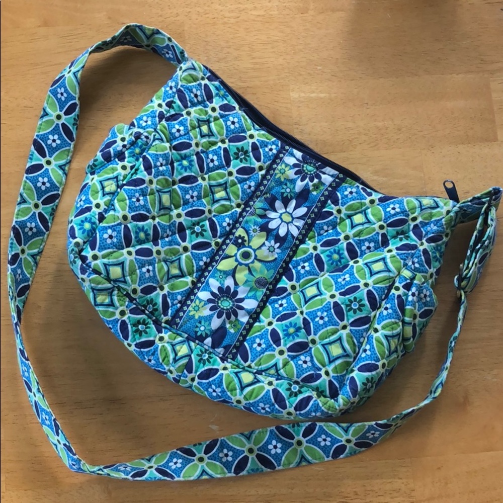 Vera Bradley quilted shoulder bag with zippers